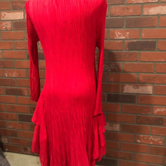 Size medium Bellissima red pleated dress - Picture 3 of 3